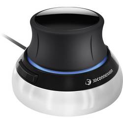 3Dconnexion SpaceMouse Compact optická 3D myš, přenos USB, 2 tlačítko, černá, stříbrná