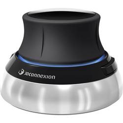 3Dconnexion SpaceMouse Compact optická 3D myš, přenos USB, 2 tlačítko, černá, stříbrná