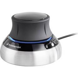 3Dconnexion SpaceMouse Compact optická 3D myš, přenos USB, 2 tlačítko, černá, stříbrná