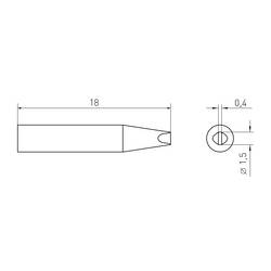 Weller RTMS 015 S MS pájecí hrot dlátový Velikost hrotů 1.50 mm Obsah 1 ks