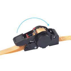 TOOLCRAFT TO-8689776 samonavíjecí upínací popruh Přivazovací únosnost napřímo (LC)=100 daN (d x š) 2 m x 18 mm upínací zámek EN 12195-2
