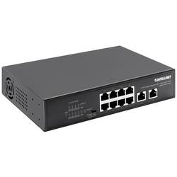 Intellinet 8-Port Gigabit Ethernet PoE+ Switch mit 2 RJ45 Gigabit Uplink-Ports 120W síťový switch 10 / 100 / 1000 MBit/s IEEE802.3af (15,4 W), IEEE802.3at (30