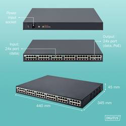 Digitus DN-95117 PoE injektor 1 GBit/s IEEE 802.3af (12.95 W), IEEE 802.3at (25.5 W)