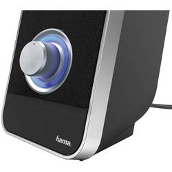 Hama 2.0 PC reproduktory kabelový 6 W černá, stříbrná