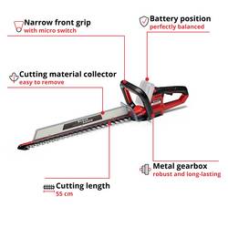 Einhell Power X-Change ARCURRA 18/55 akumulátor nůžky na živý plot bez nabíječky, bez akumulátoru 18 V Li-Ion 620 mm
