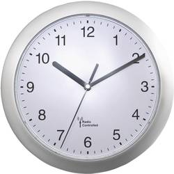 EUROTIME 56787 DCF nástěnné hodiny 25 cm x 38 mm, stříbrná