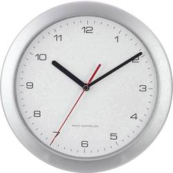 EUROTIME 56787 DCF nástěnné hodiny 25 cm x 38 mm, stříbrná