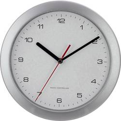 EUROTIME 56787 DCF nástěnné hodiny 25 cm x 38 mm, stříbrná