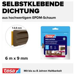 tesa E-PROFILE 05463-00121-00 těsnicí páska tesaMOLL® hnědá (d x š) 6 m x 9 mm 1 ks