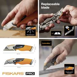 Fiskars 1027222 Univerzální nůž CarbonMax™ s pevnou čepelí 1 ks