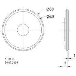 Visaton K 50 FL - 8 Ohm 2 palec 5 cm mini reproduktor 1 W 8 Ω černá Plastová membrána