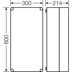 Hensel Mi 0411, 2000291 pouzdro, IP65, 300 mm x 600 mm x 214 mm, 1 ks