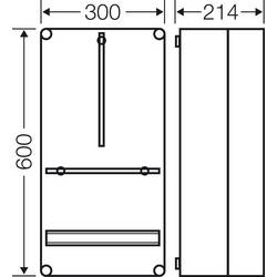 Hensel Mi 2410, 2000082 pouzdro, IP65, 300 mm x 600 mm x 214 mm, 1 ks