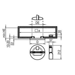 RIDI 332095 332095 LED stropní svítidlo LED pevně vestavěné LED 22 W bílá