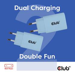 club3D CAC-3022 USB nabíječka, USB Power Delivery (USB-PD) , USB-C® zástrčka, 30 W, Power Delivery 3.0, modrá