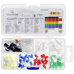 Quadrios sada LED červená, zelená, žlutá, modrá, studená bílá, teplá bílá 5 mm 20 mA, 30 mA 2 V, 3 V