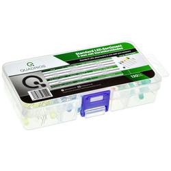 Quadrios sada LED červená, zelená, žlutá, modrá, studená bílá, teplá bílá kulatý 5 mm 20 mA, 30 mA 2 V, 3 V
