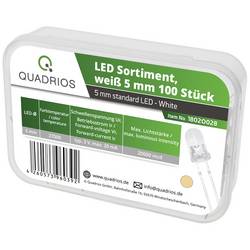 Quadrios sada LED teplá bílá kulatý 5 mm 20000 mcd 30 ° 20 mA 3.0 V Box