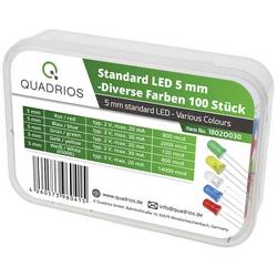 Quadrios sada LED barevná kulatý 5 mm 20000 mcd 35 ° 20 mA, 30 mA 2 V, 3 V