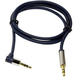 LogiLink CA11150 jack audio kabel 1.50 m tmavě modrá (matná) 90° zatočeno nahoru
