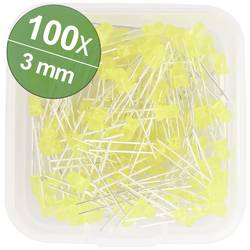Quadrios sada LED žlutá kulatý 3 mm 600 mcd 30 ° 20 mA 2.0 V Box