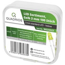 Quadrios sada LED žlutá 3 mm 20 mA 2.0 V