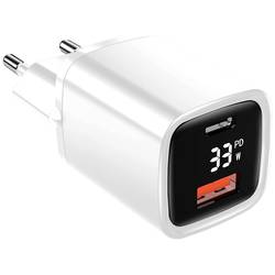 Eaxus Dual Port USB nabíječka, 1x USB A , 1x USB-C®, 33 W, bílá
