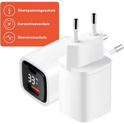 Eaxus Dual Port USB nabíječka, 1x USB A , 1x USB-C®, 33 W, bílá