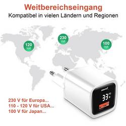 Eaxus Dual Port USB nabíječka, 1x USB A , 1x USB-C®, 33 W, bílá