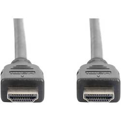 Digitus HDMI kabel Zástrčka HDMI-A, Zástrčka HDMI-A 1.00 m černá AK-330124-010-S 8K UHD, pozlacené kontakty, stínění pletivem, kompletní stínění, stíněný,