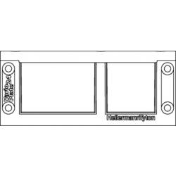 HellermannTyton VarioPlate-24_Frame-PL-BK Vstupní rám pro kabely bez halogenů plast černá 1 ks