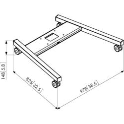Vogels podstavec na kolečkách Vhodný pro série držáků: Vogels modulares Display-Deckenhalterungssystem Connect-it stříbrná