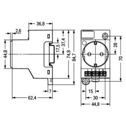 skříňový rozvaděč-zásuvka WAGO 709-581 bílá (d x š x v) 84.70 x 44.80 x 62.40 mm