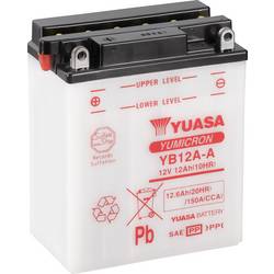 Yuasa YB12A-A motobaterie 12 V 12 Ah Typ pólů: Šroubová svorka typ 6