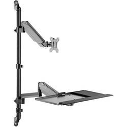 Digitus DA-90372 držák na zeď pro monitor 1 Displej: (s) 43,2 cm (17) - 81,3 cm (32) černá nastavitelná výška, nakláněcí, naklápěcí, naklápěcí, nakláněcí,