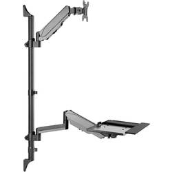 Digitus DA-90372 držák na zeď pro monitor 1 Displej: (s) 43,2 cm (17) - 81,3 cm (32) černá nastavitelná výška, nakláněcí, naklápěcí, naklápěcí, nakláněcí,