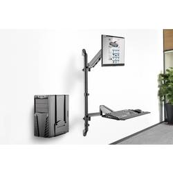 Digitus DA-90372 držák na zeď pro monitor 1 Displej: (s) 43,2 cm (17) - 81,3 cm (32) černá nastavitelná výška, nakláněcí, naklápěcí, naklápěcí, nakláněcí,