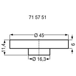 ALPS 863002 863002 otočný knoflík s uchopením prstem antracitová (Ø x v) 45 mm x 9.2 mm 1 ks