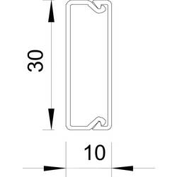 OBO Bettermann 6150780 kabelová lišta (d x š x v) 2000 x 30 x 10 mm 1 ks čistě bílá