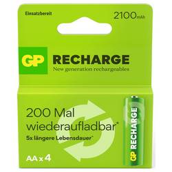 GP Recharge akumulátor AA, Ni-MH, 2100 mAh, 1.2 V, 4 ks