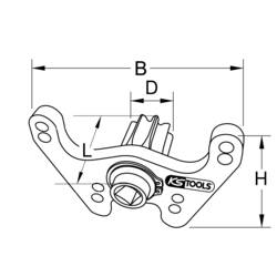 KS Tools 455.0085 Motor s redukcí pro Volvo