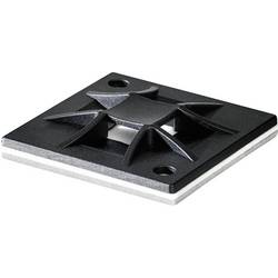 HellermannTyton QM40A-PA66-BK-L1 úchytka samolepicí, šroubovací 151-10916 4cestný vstup pro provlečení, bez obsahu halogenů černá 1 ks