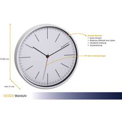 TFA Dostmann 60.3049.02 Quartz nástěnné hodiny 28 cm x 28 cm x 3.7 cm, bílá