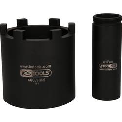 Sada klíčů na matice s drážkou a vodicí trubkou pro MAN, Ø 76,5 mm, 2dílná KS Tools 460.5340