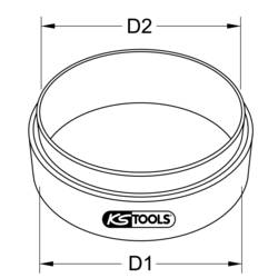 KS Tools 460.3760 Vestavný pístní kroužek pro Volvo, 138 mm