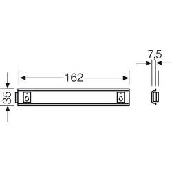 Hensel KG TS 03 3300151 Support rail s pružinou ocel 162 mm 1 ks Piece
