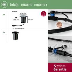 Osvětlovací systém Plug&Shine LED vestavné svítidlo 6 W teplá bílá Paulmann 93908 stříbrná 38 °