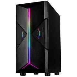 Inter-Tech IT-3306 Cavy Midi - RGB midi tower herní pouzdro černá boční okno, prachový filtr, integrované osvětlení
