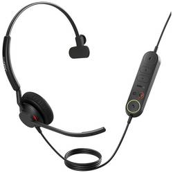 Jabra Engage 40 Headset uzavřená (Over Ear) kabelová, Bluetooth® mono černá Redukce šumu mikrofonu regulace hlasitosti telefon