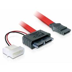 Delock pevný disk kabel [1x - 1x Tenká linka SATA] 0.3 m červená